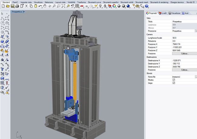 modello 3D macchinario